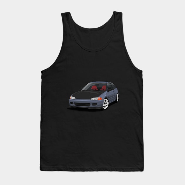 Civic EG hatch grey Tank Top by ArtyMotive